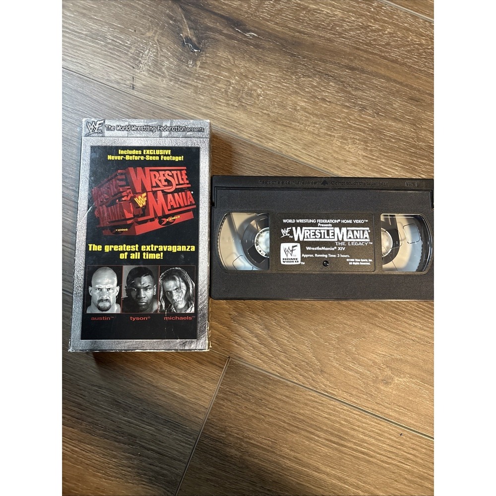 WWE WWF Wrestlemania 14 XIV X Raided Austin Tyson Michael Wrestling VHS Tape